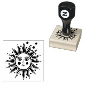 Mystieke Sun Rubber Stamp Rubberstempel (Gestempeld)
