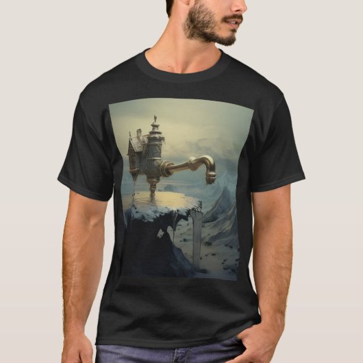 mystieke sureal water-arme-over t-shirt (Voorkant)