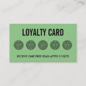 Mystieke symbolen, psychische leesloyaliteit visitekaartje (Voorkant)