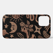 Mystieke symbolen: slang, zon, maan. Case-Mate iPhone case (Achterkant (horizontaal))