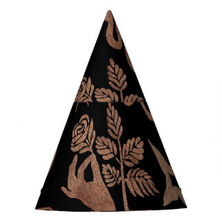 Mystieke symbolen: slang, zon, maan. feesthoedjes