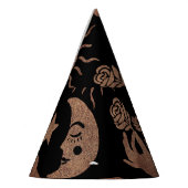 Mystieke symbolen: slang, zon, maan. feesthoedjes (Links)