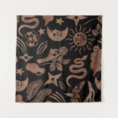 Mystieke symbolen: slang, zon, maan. wandkleed (Voorkant (horizontaal))