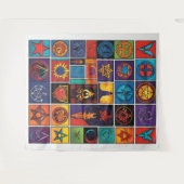 Mystieke Symbologie Wandkleed (Voorkant (horizontaal))