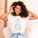 Mystieke Tarot Kaart Bachelorette Feest De Bruid T-shirt<br><div class="desc">Dit ontwerp heeft een mystiek tarotkaartontwerp met moderne hemelse lettertypen. Bekijk het hele collectie voor meer overeenkomende objecten!</div>