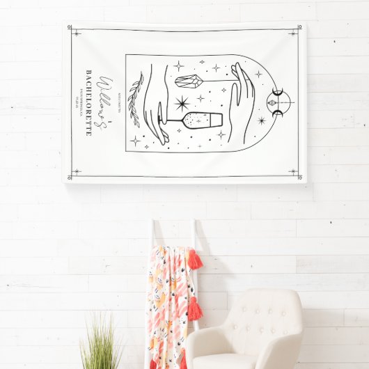 Mystieke Tarot Kaart vrijgezellenfeest Spandoek (Insitu)