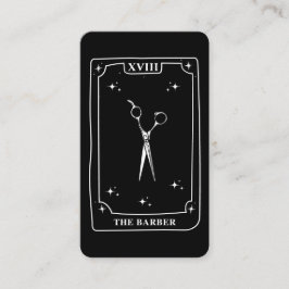 Mystieke Tarot Kaart Zwart Wit Schaar Barber Visitekaartje