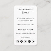 Mystieke Tarot Kaart Zwart Wit Schaar Barber Visitekaartje (Achterkant)