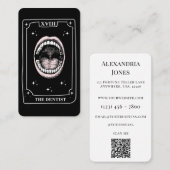Mystieke Tarot Kaart Zwart-wit Tandarts Visitekaartje