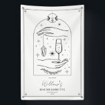 Mystieke Tarotkaart Bachelorette Feestje Spandoek<br><div class="desc">Dit ontwerp bevat een mystieke tarotkaart ontwerp met moderne lettertypen. Bekijk de hele collectie voor meer bijpassende items!</div>