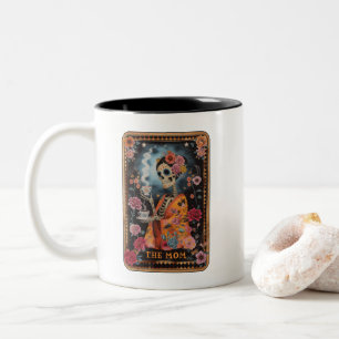 Mystieke Tarotkaart De Moeder Pret Tweekleurige Koffiemok