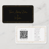 Mystieke tarotlezer sociale media verbinding QR Visitekaartje (Voorkant / Achterkant)