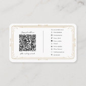 Mystieke tarotlezer sociale media verbinding QR Visitekaartje (Achterkant)