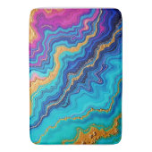 Mystieke Teal & Gouden Energie Badmat (Voorkant Verticaal)
