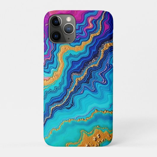 Mystieke Teal & Gouden Energie Case-Mate iPhone Case (Achterkant)