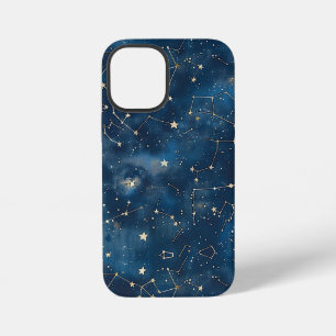 Mystieke Teal Gouden Kosmische Sterren Nevel iPhone 12 Mini Hoesje
