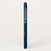 Mystieke Teal Witte Kosmische Sterren Nevel Case-Mate iPhone Case (Achterkant/links)