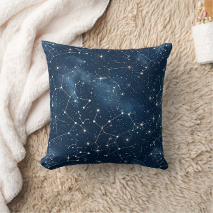 Mystieke Teal Witte Kosmische Sterren Nevel Kussen
