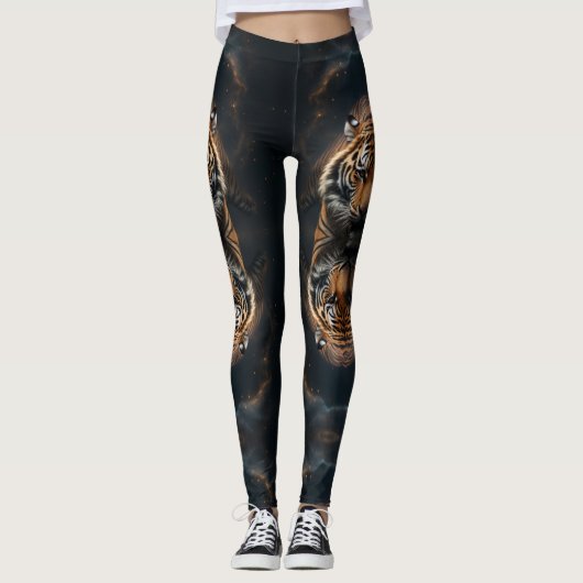 Mystieke Tigers Nebula Leggings (Voorkant)