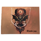 Mystieke tijdreizen met vleugels, steampunk horlog groot cadeauzakje (Voorkant)