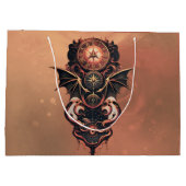 Mystieke tijdreizen met vleugels, steampunk horlog groot cadeauzakje (Achterkant)