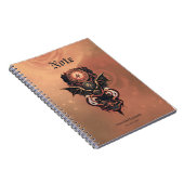 Mystieke tijdreizen met vleugels, steampunk horlog notitieboek (Rechterzijde)