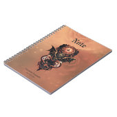 Mystieke tijdreizen met vleugels, steampunk horlog notitieboek (Linkerzijde)