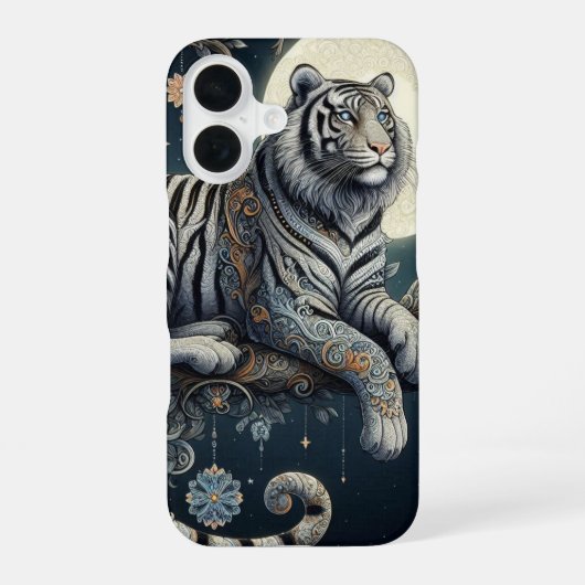 Mystieke Tijger iPhone 16 Hoesje (Achterkant)