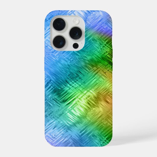 Mystieke Topaas Blauwe Glanzende Textuur iPhone Hoesje (Achterkant)