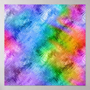 Mystieke Topas Blauwe Glazige Textuur Poster