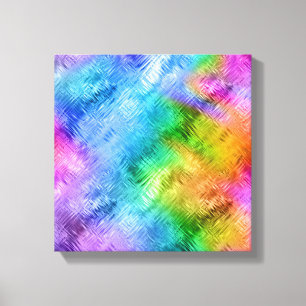 Mystieke Topaz Blauwe Glanzende Textuur Canvas Afdruk