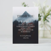 Mystieke toppen in de mist bedankkaart (Staand voorkant)