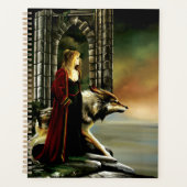 Mystieke Tovenares Wolf Bewaker Steen Portaal Planner (Voorkant)