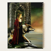 Mystieke Tovenares Wolf Bewaker Steen Portaal Planner (Achterkant)