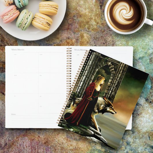 Mystieke Tovenares Wolf Bewaker Steen Portaal Planner