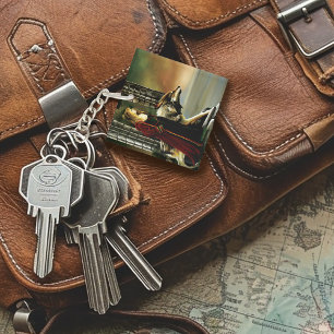 Mystieke Tovenares Wolf Bewaker Steen Portaal Sleutelhanger