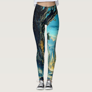 Mystieke Tree City Dreamscape Leggings