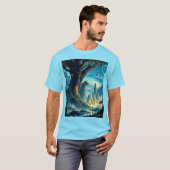 Mystieke Tree City Dreamscape T-shirt (Voorkant volledig)