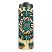 Mystieke Tribal Sun Moon Mandala Thermosbeker (Voorkant)