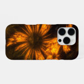 Mystieke Tuin Gouden Abstracte Fractale Kunst iPhone Hoesje (Achterkant horizontaal)