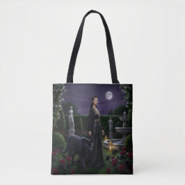Mystieke Tuin Totetas: Vrouw & Panter Tote Bag