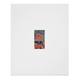 Mystieke Tuin van de Schildpad Paddenstoel Perfect Poster