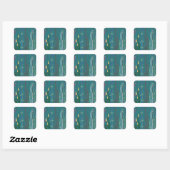 Mystieke tuin vierkante sticker (Vel)