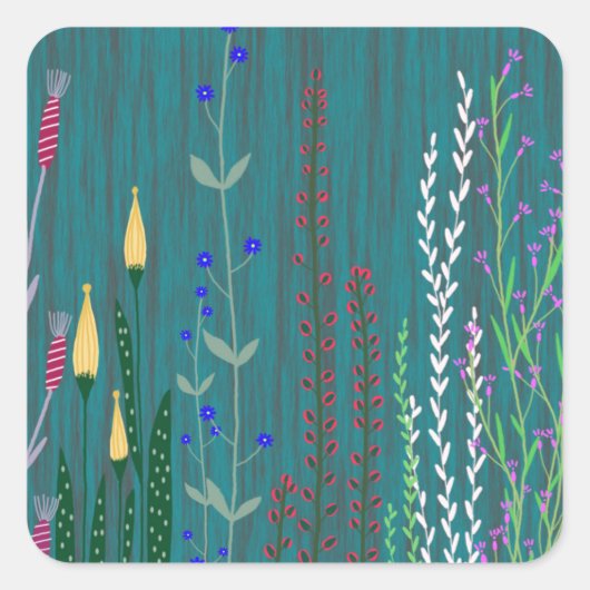 Mystieke tuin vierkante sticker (Voorkant)