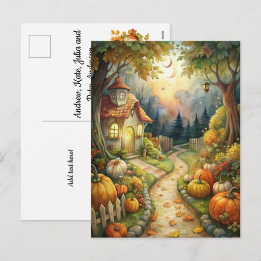 Mystieke Tuin Welkom Herfst Feestdagenkaart (Voorkant / Achterkant)
