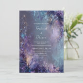 Mystieke Twilight bruiloft uitnodiging (Staand voorkant)