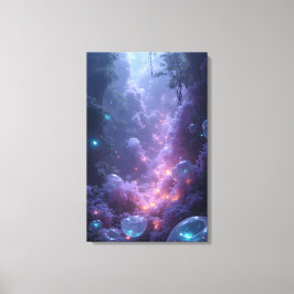 Mystieke Twilight Forest Gorge Canvas Afdruk