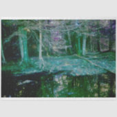 Mystieke Twilight Forest Reflection Pond Decoupage Tissuepapier (Voorkant)