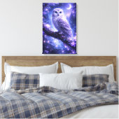 Mystieke uil in een betoverd bos canvas afdruk (Insitu (Slaapkamer))