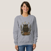 Mystieke Uil Maan Fasen Shirt – Gothic Witchy (Voorkant volledig)